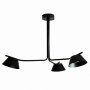 Сучасний стельовий світильник 3 лампи GX53 чорний, конусні плафони - фото №3