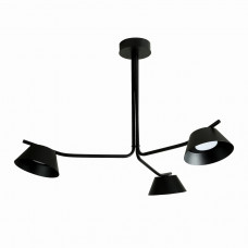 Современный потолочный светильник 3 лампы GX53 черный, конусные плафоны