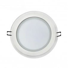 Врезной точечный светодиодный светильник Glass Rim 18W 220V круг 6500К холодный свет