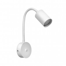 Світильник бра гнучкий білий метал патрон GU10