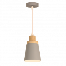 Світильник декоративний сірий із деревом на підвісі цоколь Е27