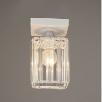 Светильник для коридора белый металл/стекло, патрон E27