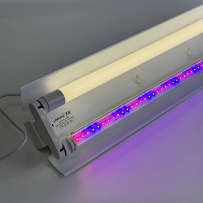 Фитосветильник для выращивания растений на 2 led лампы: 1×Т8 0,6м 8Вт Fito + 1×5000K 9W с кабелем 1.5м LED STORY
