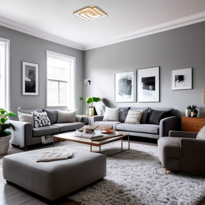 Світильник квадратний led 75Вт золото 3 режими світіння, нічник, пульт