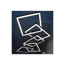 Світильник led ланцюг чорний для офісу 640Вт 6500К 17300Лм біле холодне світло