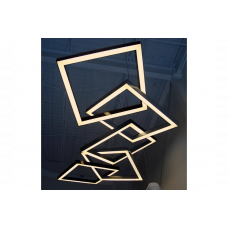 Підвісний led світильник ланцюг 640Вт 4500K 17300Лм чорний алюміній