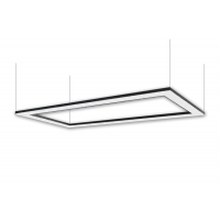 Светильник led подвесной черный прямоугольный 270W 38900Lm 6000K для больших помещений