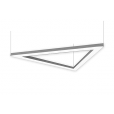 Светильник led треугольный 72Вт 6000K 5400Лм серый анодированный подвесной