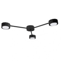 Світильник лофт накладний у вітальню під 3 лампи GX53 чорний