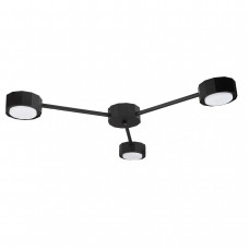 Світильник лофт накладний у вітальню під 3 лампи GX53 чорний