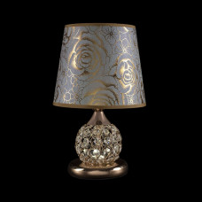 Світильник настільний з квітковим абажуром лампа E27 золото