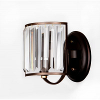 Світильник настінний класичний E14 акрил метал коричневий