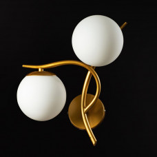 Світильник настінний подвійний патрон E14 золото