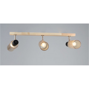 Світильник настінно-стельовий 3 лампи ерево/метал, E27