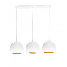 Світильник підвісний білий з 3 металевими кулями цоколь Е27