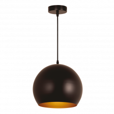 Светильник подвесной купольный черный/золотой max 60Вт 230В Е27