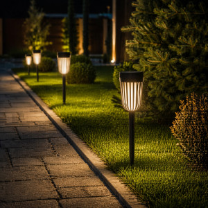 Светильник декоративный садовый факел 1700K Ni-MH 100mAh солнечная батарея ...