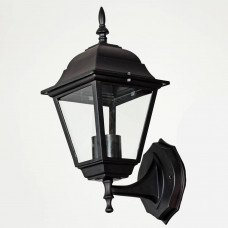 Світильник садово-парковий чорний E27 настінний для вулиці