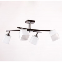 Світильник стельовий чорний з хромом 4 джерела світла Е27