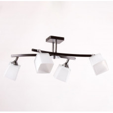 Світильник стельовий чорний з хромом 4 джерела світла Е27