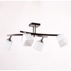 Потолочный светильник черный с хромом 4 источника света Е27