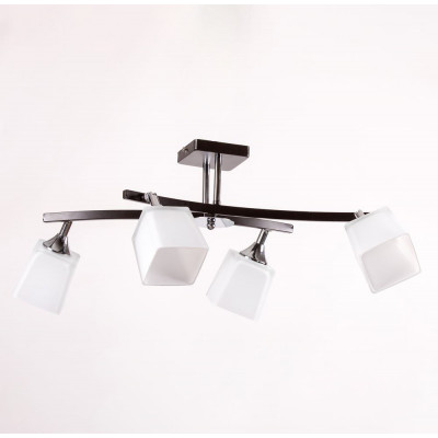 Потолочный светильник черный с хромом 4 источника света Е27