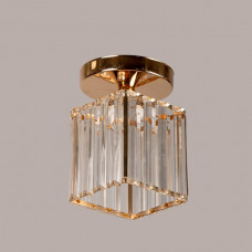 Світильник стельовий компактний золото скляний плафон Е27