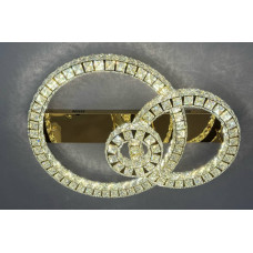 Світильник стельовий led з пультом кільця 3 режими світла 120Вт 3400-6000К золотий