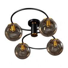 Світильник стельовий на 4 лампи Е14 з бронзовими плафонами