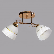 Світильник стельовий з золотими елементами патрон E27