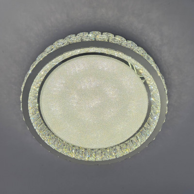 Светильник светодиодный 140Вт хром, хрустальный декор 3 режима цвета