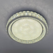 Світильник світлодіодний 140 Вт хром, кришталевий декор 3 режими кольору