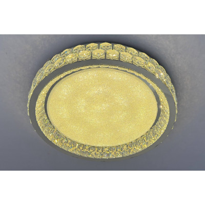 Светильник светодиодный 140Вт хром, хрустальный декор 3 режима цвета