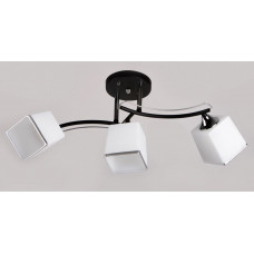 Світильник у стилі мінімалізм чорний метал, матове скло Е27 62×26 см