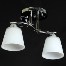 Світильник з хромованим каркасом і матовими скляними плафонами Е27 34×24 см
