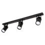 Світильник з трьома точковими спотами GU10 для коридору чорний - фото №2