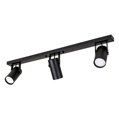 Світильник з трьома точковими спотами GU10 для коридору чорний