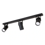 Світильник з трьома точковими спотами GU10 для коридору чорний - фото №3