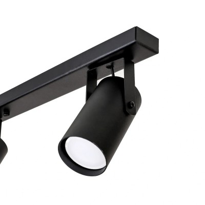 Світильник з трьома точковими спотами GU10 для коридору чорний