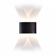 Светильник наружный настенный 4W теплый свет, черный