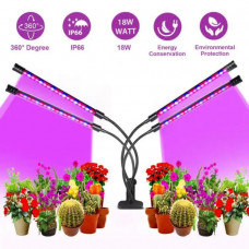 Світлодіодна фітолампа 18W 4 гілки USB Full Spectrum 660/450 nm таймер