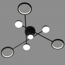 Светодиодная люстра 3000-6000К 118Вт IP20 с пультом черная