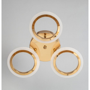 Светодиодная люстра 36Вт 3 лампы золота для кухни 3000-6500К на пульте