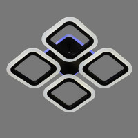 Світлодіодна люстра 56+24Вт з RGB-підсвіткою, 5 контурів 3000-6500К димер