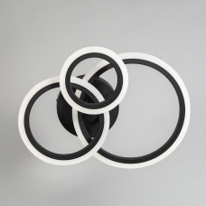 Світлодіодна люстра 56 Вт чорна 3 лампи регулювання кольору і яскравості