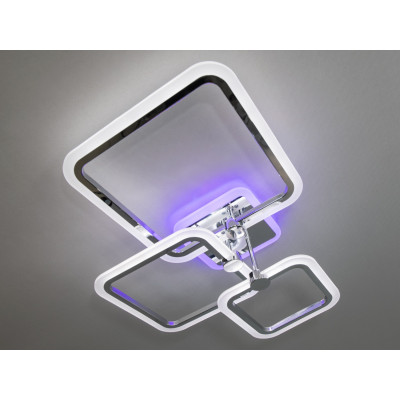 Світлодіодна люстра хромована 65W 3200-6500К для сучасного інтер’єру з пультом