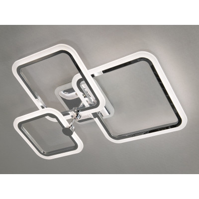 Світлодіодна люстра хромована 65W 3200-6500К для сучасного інтер’єру з пультом