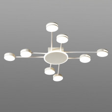 Світлодіодна люстра на пульті 134Вт 3000-6000К 9 плафонів біла з димером