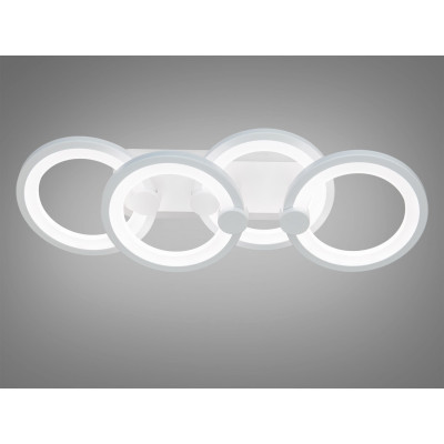 Світлодіодна люстра пристельова 65W 3200-6500К біла з пультом та RGB-підсвіткою