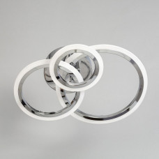 Світлодіодна люстра стельова 56 Вт 3000-6500К 3 лампи хром з пультом і диме...